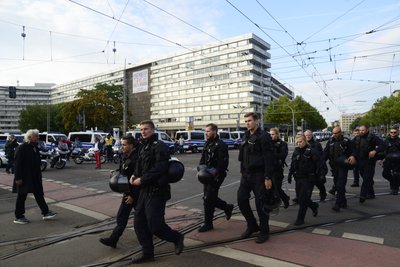 Die Polizei zeigt erneut starke Präsenz.