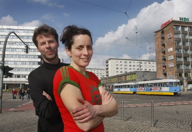 Künstler Pfelder und Simone Zaugg 