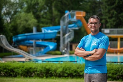 Seit Monaten am Planen: Carsten Dietzsch ist Bad-Betreiber und Fest-Organisator.