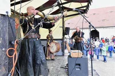 Die Mittelalterband Cradem war extra aus Rostock angereist. Foto: Eckardt Mildner