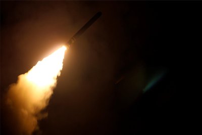 Übung mit einer Tomahawk-Rakete. Ab 2026 sollen diese US-Waffensysteme in Deutschland stationiert werden.