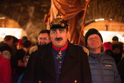 Thomas Kühn aus Hainichen stellte zur historischen Schlossweihnacht auf Schloss Voigtsberg in Oelsnitz Otto von Bismarck dar.