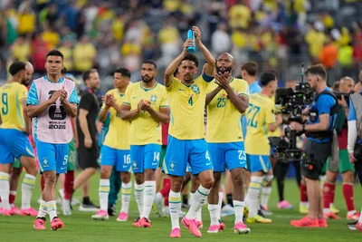 Startete mit einem Remis ins Turnier: Rekordweltmeister Brasilien.