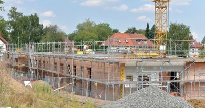 An der Lessingstraße in Freiberg entsteht für 5,5 Millionen Euro die Kindertagesstätte "Villa Kunterbunt" mit 140 Plätzen.