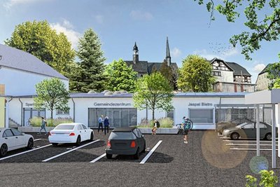So soll die neue Ortsmitte von Langenbernsdorf am "Weißen Roß" aussehen.