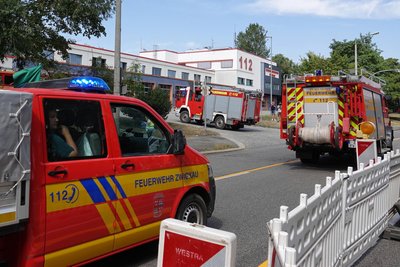 Die Zwickauer Berufsfeuerwehr war im Einsatz.