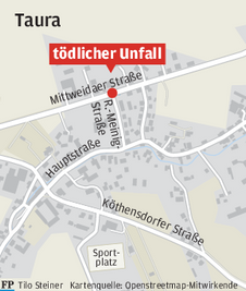 Übersichtskarte: Ort des Unfallgeschehens