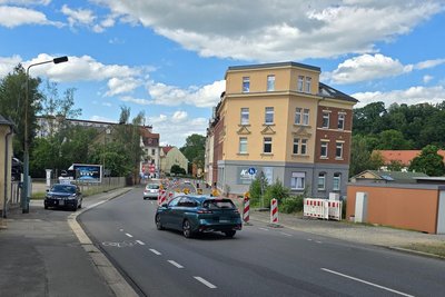 Ab Mittwoch wird die Greizer Straße in Werdau für mehr als zwei Wochen voll gesperrt.