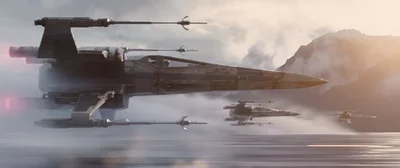 Gibt es natürlich auch schon aus Lego-Steinen: Die aufgepeppten X-Wing-Kampfraumschiffe des neuen "Star-Wars"-Films "Das Erwachen der Macht".
