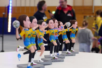 Auf die Spielerinnen warteten kleine Figuren als Abschiedsgeschenk.