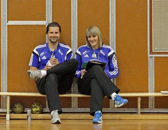 Norman Rentsch (l.) kehrt zum BSV Sachsen Zwickau zurück. 
