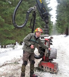 Clemens Weiser ist Leiter des Staatsbetriebs im Forstrevier Eibenstock. Er ist unter anderem verantwortlich für die Holzernte. 