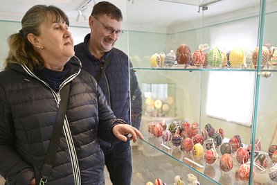 Begeistert von der Ausstellung in Landwüst waren Steffi und Henry Nitzschke aus Delitzsch.