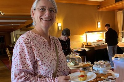 Kerstin Mauersberger war mit Familie zum Osterbrunch im Berggasthof Drei-Brüder-Höhe.