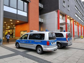 Das evakuierte Bürgerzentrum Moritzhof. 