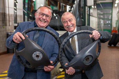 Ulrich Pötzsch (li.) und Michael Tanne saßen Jahrzehnte am Steuer zweier mittelsächsischer Unternehmen. Nun geben Sie die Lenkräder aus der Hand.