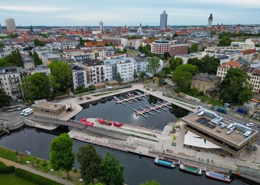 Per Boot von der Innenstadt ins Grüne: Stadthafen Leipzig heute offiziell eröffnet. 