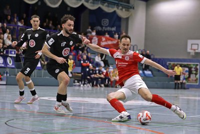 Im Februar hatten sich die Futsaler im Heim-Punktspiel gegen Bielefeld noch knapp durchgesetzt.