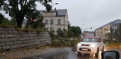 Stollberg am Bürgergarten - auch hier wütete das Unwetter.