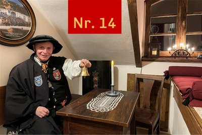 Gerd Schlesinger in seiner Türmerstube im Ratskeller Schwarzenberg.