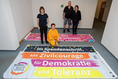 Diana Zierold, Marianne Adler, Steffen Zimmermann-Suhr und Ulrike Liebscher (von links) wollen Gesicht gegen Rechts zeigen.