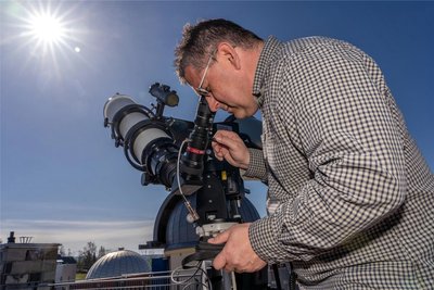 Olaf Graf ist Leiter der Rodewischer Sternwarte. Den Weltraumschrott bekam er am Freitagabend nicht zu Gesicht.