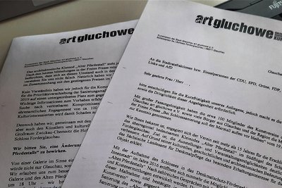 Mit diesem Schreiben wollen die Mitglieder des Kunstvereins die Stadträte umstimmen. 