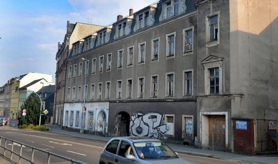 Das ehemalige Hotel "Stadt Chemnitz" am Technikumplatz.