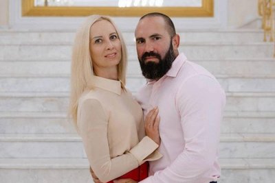 Volodymyr Matsko und seine Ehefrau Irinia Matsko.
