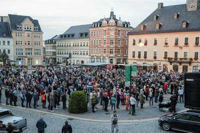 Mehr als 1000 Demonstranten hatten sich dem „Berggeschrey“-Protest am Mittwochabend angeschlossen. Es war inzwischen die fünfte derartige Kundgebung.