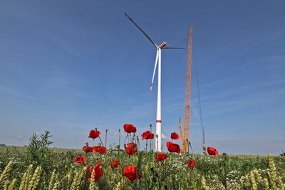 Im letzten Jahr wurde mithilfe eines riesigen Krans das Getriebe ausgetauscht.