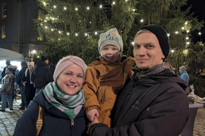 Ulrike und Torsten Mahlberg aus Dresden und Tochter Paula gefiel es gut in Geyer.