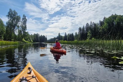 Familie Richter ist gern in der Natur unterwegs – wie im vergangenen Sommer beim Kanu fahren in Norwegen.