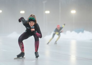Startklar für die Deutschen Junioren-Meisterschaften auf der heimischen Eisbahn in Chemnitz: Tina Hemeltjen. 
