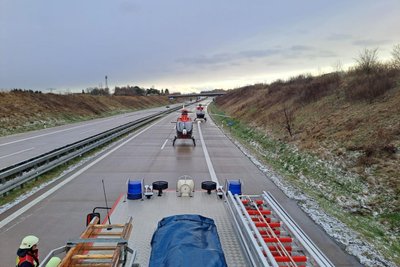 Zwei Rettungshubschrauber waren im Einsatz.