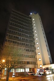 Das zweite Feuer war in der 12. Etage eines Hochhauses an der Otto-Schmerbach-Straße ausgebrochen.