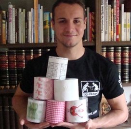 Sammelt Klopapierrollen: Marc Benduhn aus Zschopau.