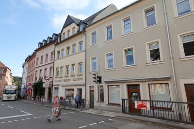 Der Umsonst-Laden soll in den Räumen am Markt 6 in Waldenburg eröffnen.