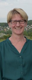 Kati Gläser, Bürgermeisterkandidatin in Zschorlau. 
