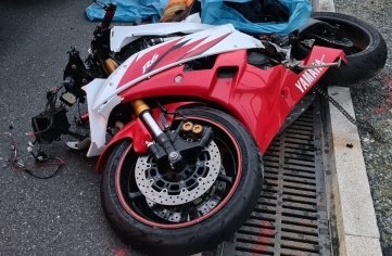 Die Maschine des tödlich verunglückten Motorradfahrers.