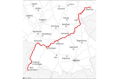 Chemnitz - Weil am Rhein: Diese Strecke legte unser Autor am Freitag in Nahverkehrszügen zurück.
