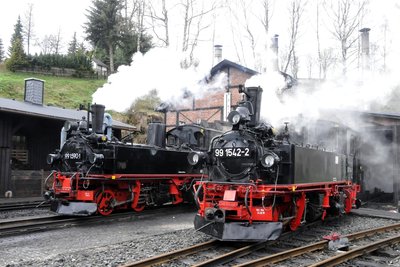 Die Preßnitztalbahn schnauft nach Corona-Einschränkungen wieder im regulären Betriebsrhythmus. Von drei geplanten Aktionstagen im Zwei-Zug-Betrieb konnten 2023 zwei stattfinden.