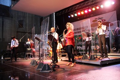 Die Little Big Band der Mittelsächsischen Philharmonie bei den Freiberger Sommernächten.