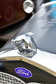 Polierte Fahrzeuge und funkelndes Chrom war reichlich zu sehen, wie hier bei diesem Ford-Oldtimers.
