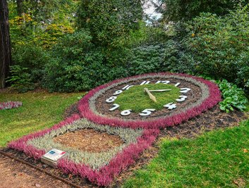 Die Blumenuhr in Hainichen.