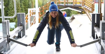 Rodlerin Julia Taubitz vom WSC Erzgebirge geht zuversichtlich in die neue Weltcupsaison.