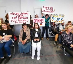 Bewegendes Dankeschön der ukrainischen Flüchtlinge in der Sitzung des Annaberg-Buchholzer Stadtrates. 