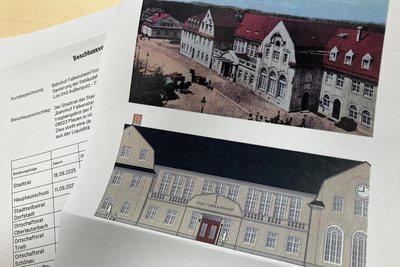 Der Eingangsbereich des Falkensteiner Bahnhofs soll sich an das historische Vorbild anlehnen.