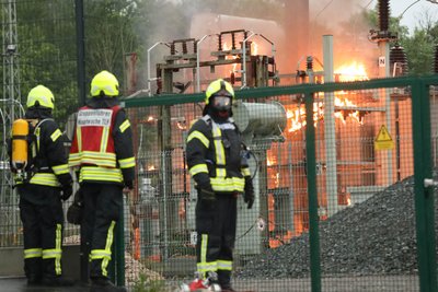 Zum Umspannwerk in Schwarzenberg war die Feuerwehr Ende Mai ausgerückt.
