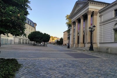 Der Plauener Theaterplatz wird ab April für mehrere Monate zur Baustelle.